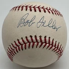 Bob Feller HOF Cleveland Indians Signed Baseball AUTO MLB Hologram
