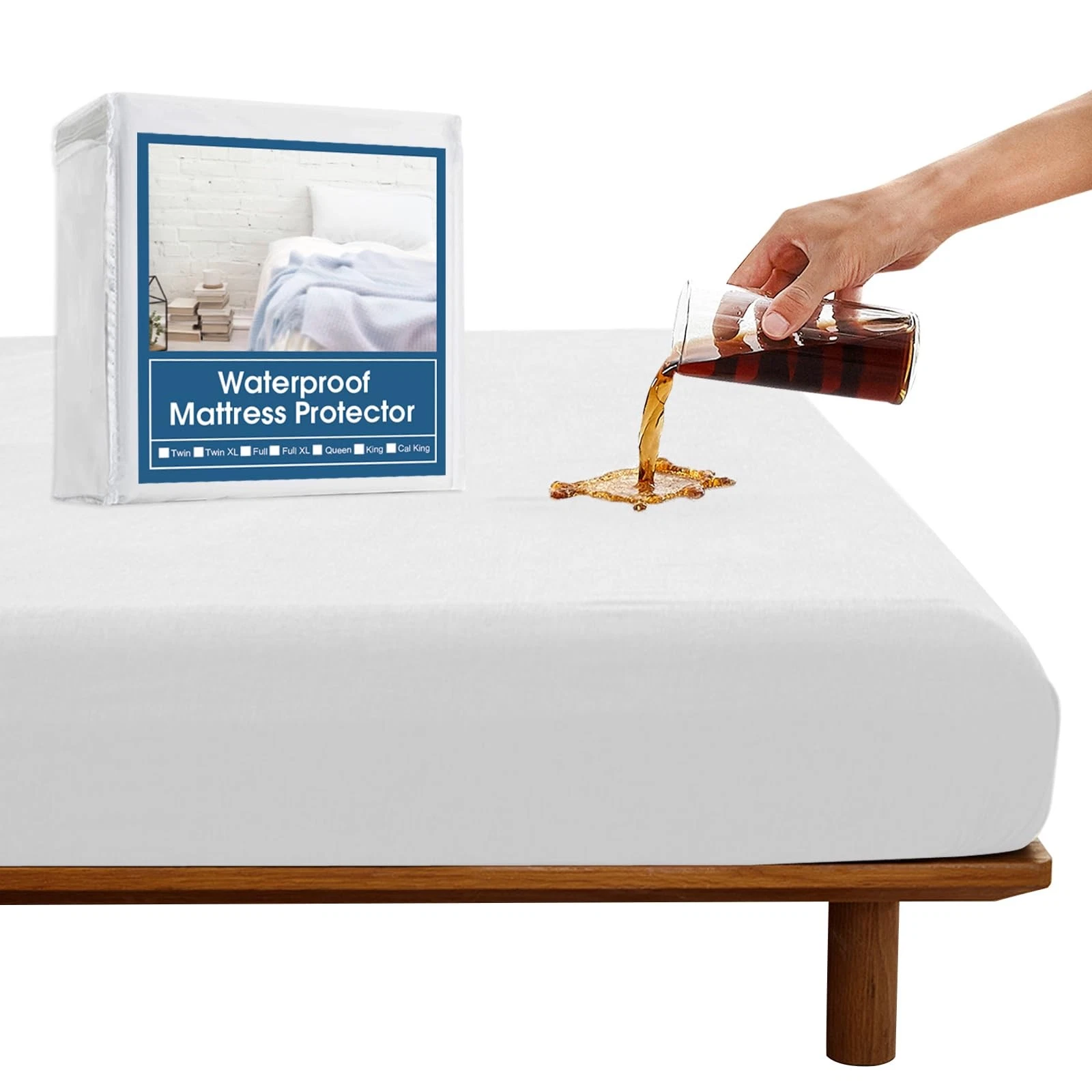 SPRINGSPIRIT Full Extra Long (XL) Waterproof Mattress XL, White