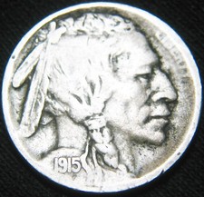 Nice FINE Scarce KEY Date 1915-S BUFFALO NICKEL 5¢ FREE S&H! KY42NJ