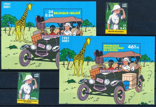 LS45980 Belgien 2001 Tim und Struppi Kuifje Herge feines Lot postfrisch