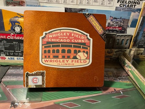 Vintage Wrigley Field Cigar Box baseball stadium! APBA/Strat-O-Matic!! Unique!!
