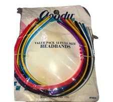 Goody Vintage 1989 Headbands 12 Pack Deadstock Sealed USA Made Multiple Colors