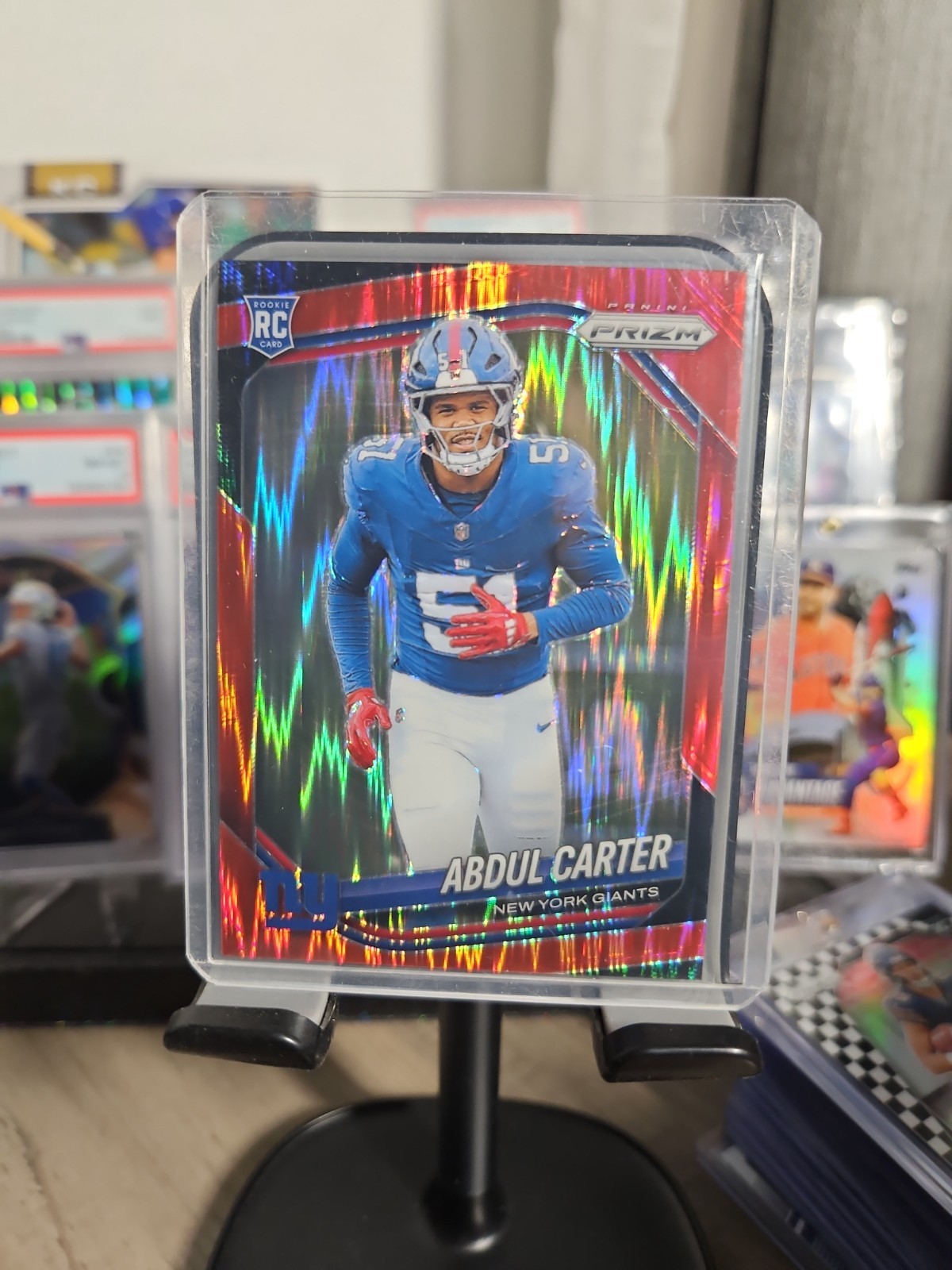 2025 Panini Prizm - Rookies Abdul Carter #394 Red Flash Prizm (RC) NY Giants