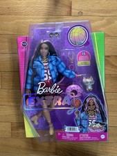 Barbie Extra Fashion Doll Pink-Streaked Hair Jersey Dress Accessories  Pet