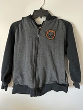 HARLEY DAVIDSON MOTORCYCLES SKULL ZIP UP HOODIE YOUTH BOYS 8-10