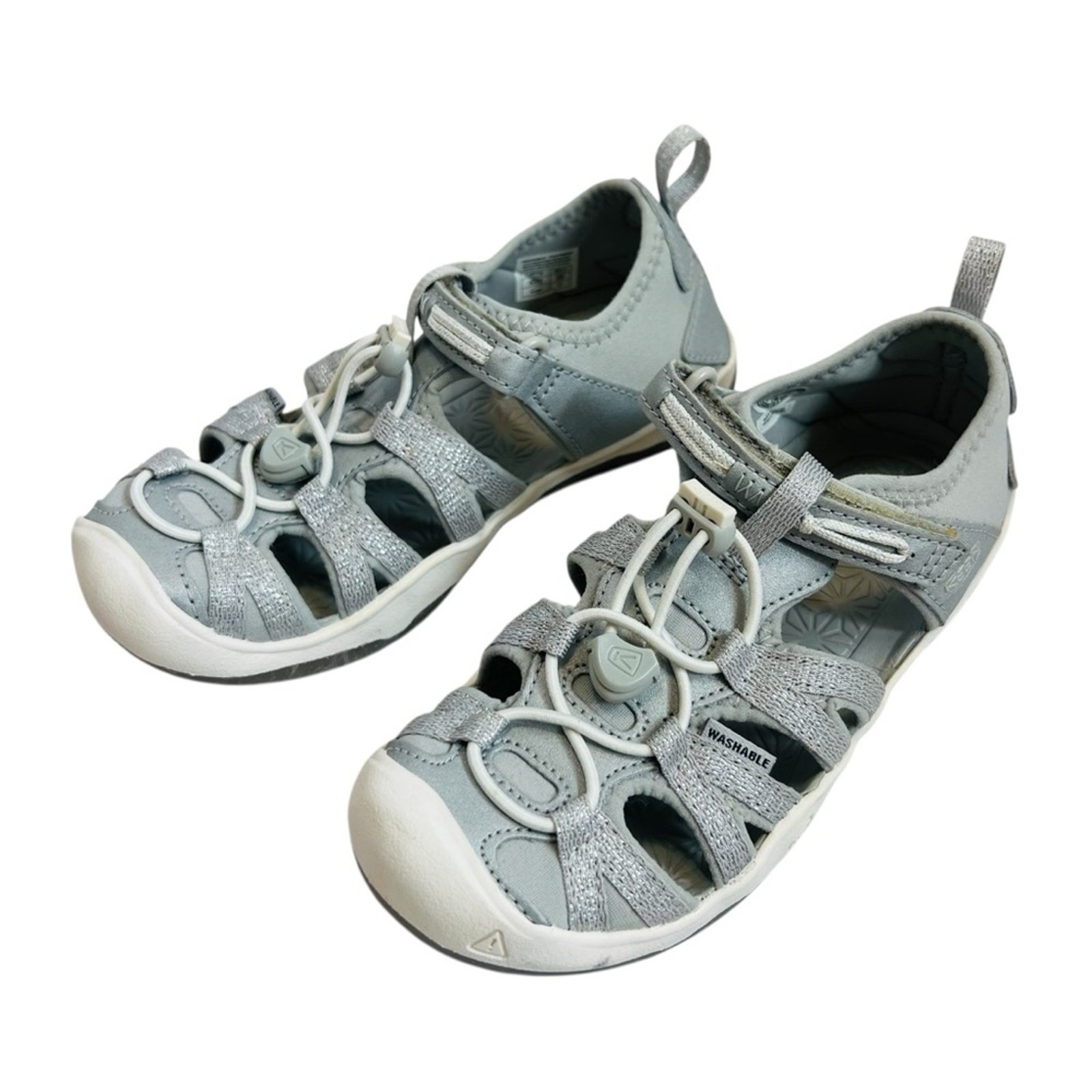Sandali Moxie Keen Kids taglia 13 grigio argento lavabili outdoor casual attivi