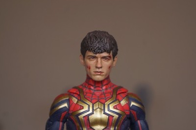 1/12 Marvel Legends Spiderman Tom holland custom Damage painted head | eBay