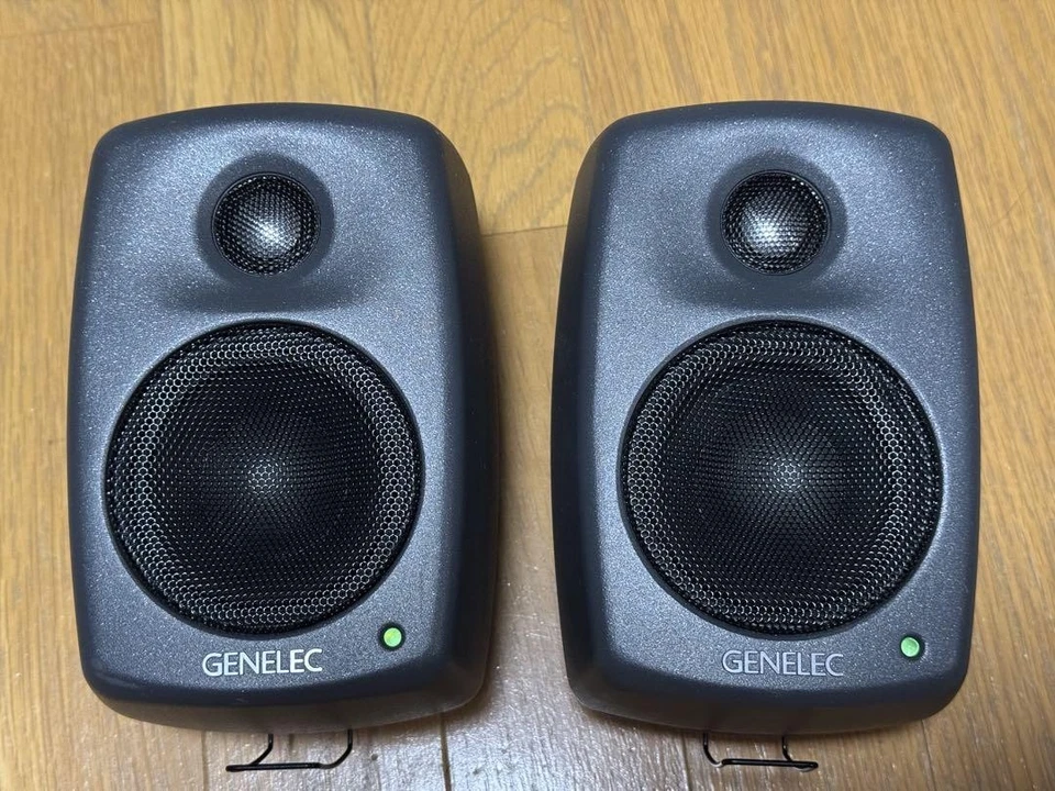 Genelec 8010AP Pair Powered Studio Monitors Dark Gray Used - Image 2 of 4