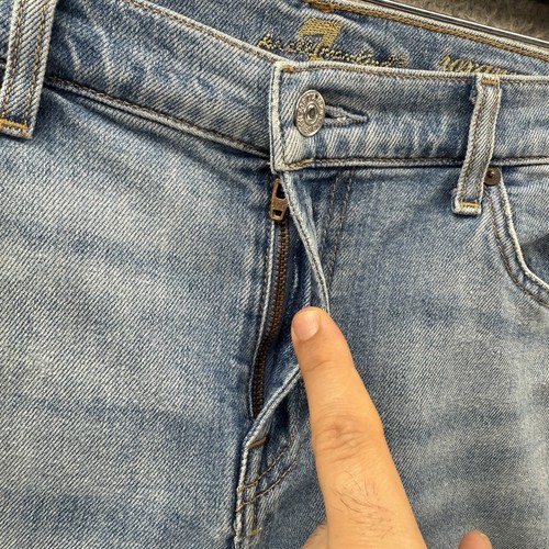7 For All Mankind Roxanne Ankle Jeans Blue Denim Mid Rise Skinny Women’s Size 27 - Picture 12 of 19