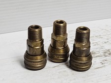 Lot of 3 Hansen Series 4000 Brass Male Quick Connect Coupling Fitting 1/2" Npt