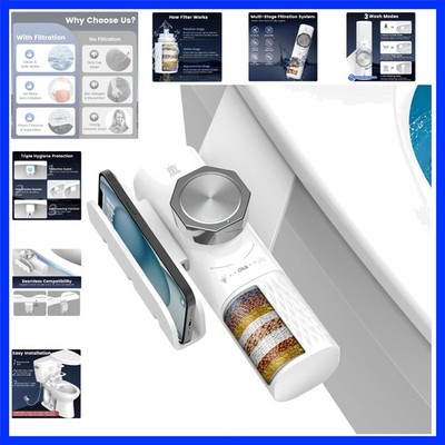 Bidet Attachment for Toilet with Filter, Bidet Toilet Seat with Self-Cleaning...