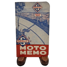 1939 Skelly Moto Memo Gas Oil Service Station Advertising Pocket Record Book NOS