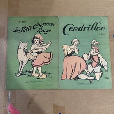 Pair Vintage Imagerie Pellerin d&rsquo;Epinal Fairy Tale Booklets Cendrillon Chaperon