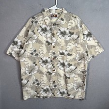 ONeill Surf Hawaiian Floral Button-Down Shirt Mens Size XL Short Sleeve