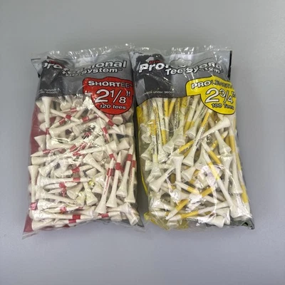 PRIDE GOLF TEE 220 Pride Professional Tee System Holz Golf Tees. Rot 2 1/8” und gelb 2 3/4”