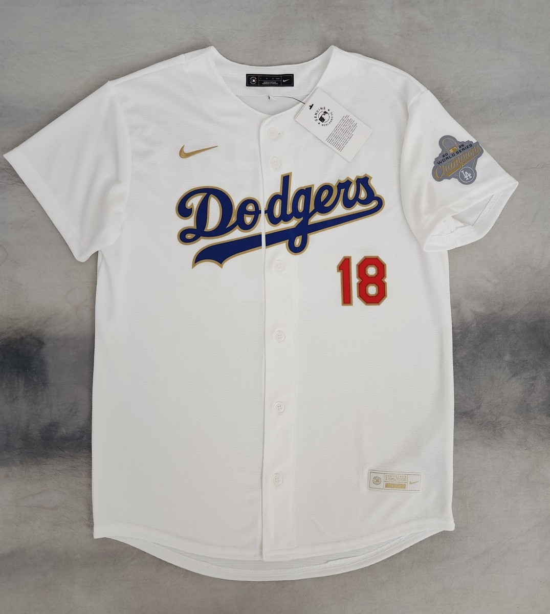 Nike Dodgers Yoshinobu Yamamoto 2026 Gold Collection WS Champions