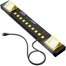 ZESEN 10 Outlet Power Strip with LED Worklight, Heavy Duty Metal Power Strip ...