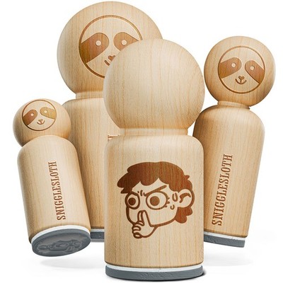 Thinking Very Hard Concentration Deciding Rubber Stamp Crafting Planners