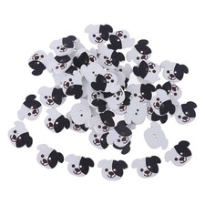 50pcs Dog for Head Wooden Buttons DIY Handmad...