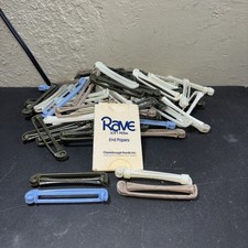66 Vtg Permanent Curler Rods Plastic Swing Arm Perm Rods 3 Rave End Paper Lot