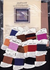Needlepoint Chart Quilt Work Rainbow Gallery w/ Threads & 18 mesh Ruth Dilts VTG