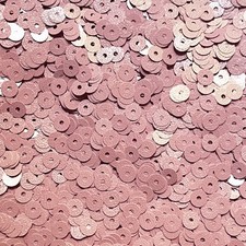 6mm Flat Sequins Dolly Pink Opaque Embossed Texture Made in USA