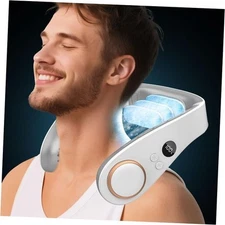 Neck Fan with Cooling Plate,Portable Neck Fans that Blow Cold Air White