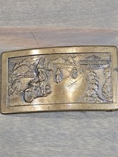 Vintage 50s Harley Davidson  Solid Brass  Belt Buckle