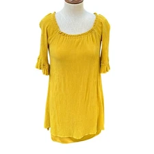 Naif Mustard Yellow Dress Petite Small Lined