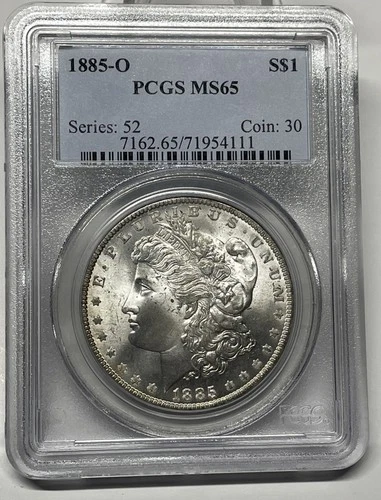 1885 O Morgan Silver Dollar $1 PCGS MS65 New Orleans Mint US Coin