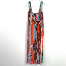 Antthony Colorful Artsy Resort Wear Sleeveless Tank Dress Small