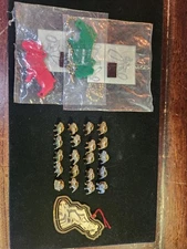 Set Of 25 Vintage Mack Truck Bulldog Tie Tack,  Pins Gold Tone Plus Extra Items