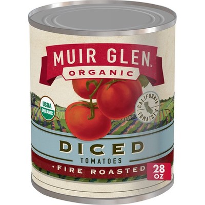 Muir Glen Organic Diced Fire Roasted Tomatoes 28oz Premium Quality Pantry Ess...
