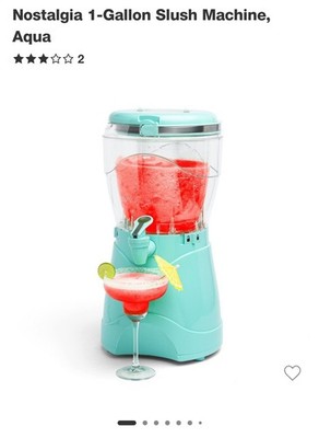 Nostalgia MSB1AQ 1Gal Margarita and Slush Machine - Aqua