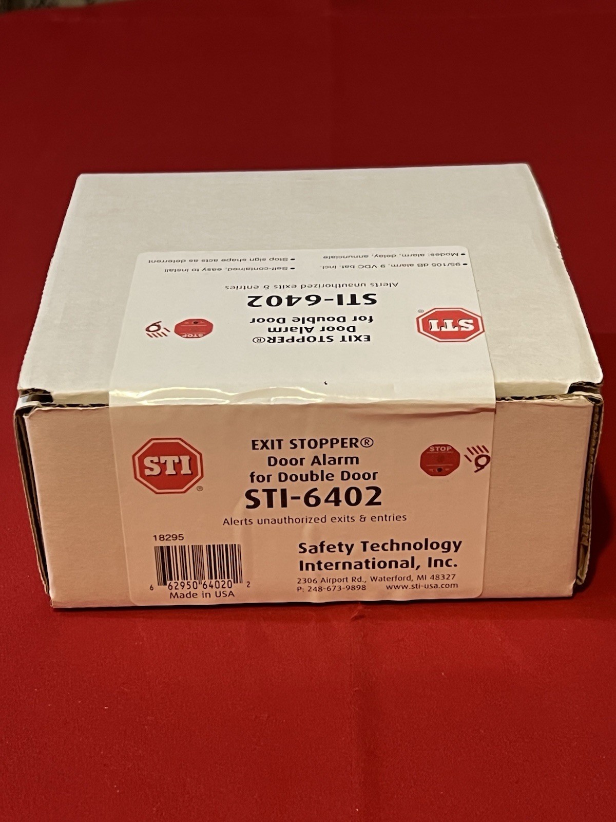 Safety Technology International, Inc. STI-6402 105 dB Exit Stopper® Door Alarm