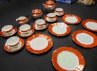 Vintage Czechoslovakia Orange Lustreware Tea Set – Complete Service for 6 — photo 4