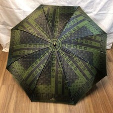 FENDI folding umbrella, moss green, Zucca pattern, long-term storage condition