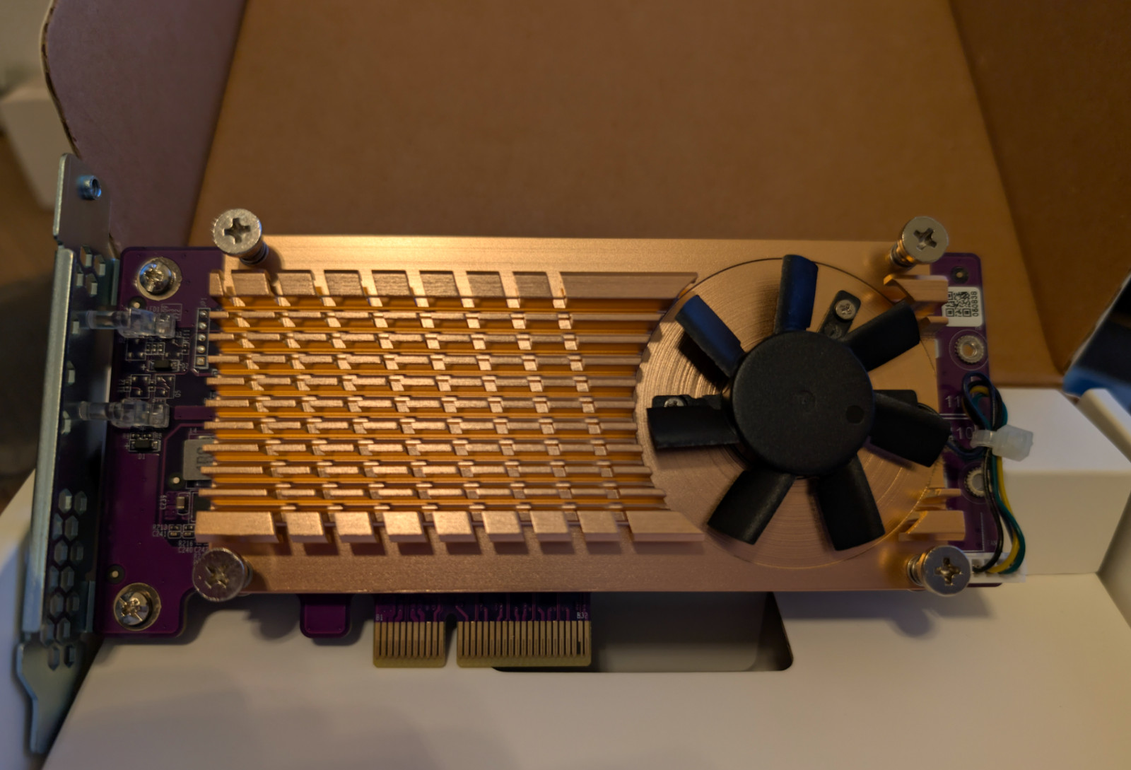 QNAP QM2-2P-244A Dual M.2 22110/2280 Pcie SSD Expansion Card (PCIe Gen2 X4), Low