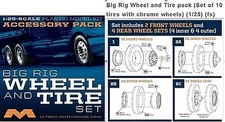 Moebius Semi Wheels/Tires 10 Pack - Plastic Model Vehicle Accessory Set - 1/25