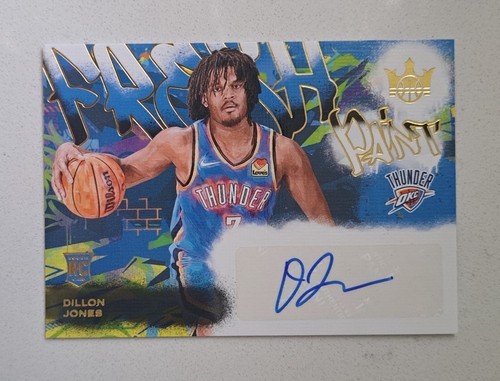 2024-25 Panini Court Kings DILLON JONES Fresh Paint Auto SP/125 Rookie Card MT - Foto 2 di 4