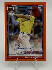 Roman Anthony 2026 TOPPS SERIES 1 1991 TOPPS ORANGE ON CARD RC AUTO /25 RED SOX