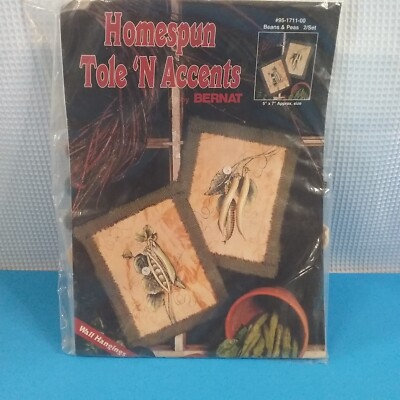 Bernat Rustic Farm Kitchen Decor Tole Painting Kit Beans & Peas Kit