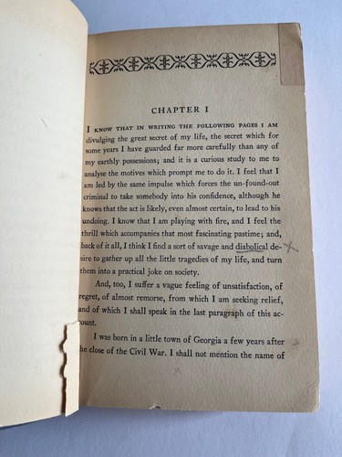 THE AUTOBIOGRAPHY OF AN EX-COLOURED MAN by James Weldon Johnson - 1927 - Picture 4 of 14