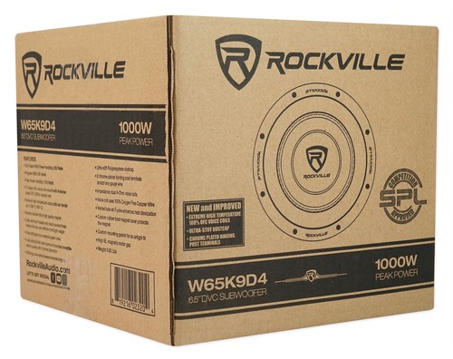 Rockville W65K9D4 6.5" K9 1000w Peak Car Audio Subwoofer Sub 250w RMS CEA Rated - Picture 12 of 12