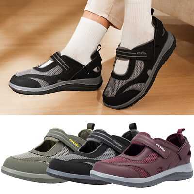 FitVille Extra Weit Diabetiker Sandalen Orthopädische Gesundheit Walking Schuhe
