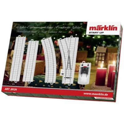MÄRKLIN START UP H0 Märklin C-Gleis (mit Bettung) 20124 Gerades Gleis, Gebogenes Gleis, Weiche,