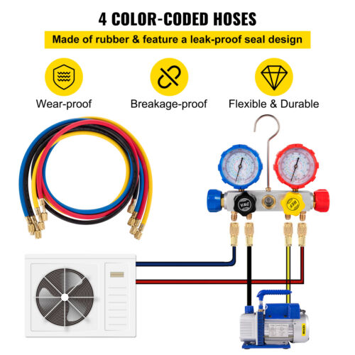 VEVOR Set Manometro per Pompa per Vuoto 135,92 L/min Pompa per Vuoto con Scatola - Bild 5 von 12