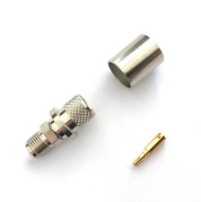 10 Pack FME Female Jack Crimp RF Coaxial Coax Connector RG-8, LMR-400 Cable