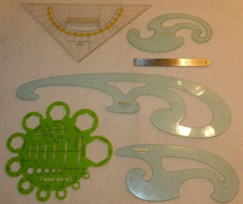 Instruments de mesure de collection règle à calcul en résine