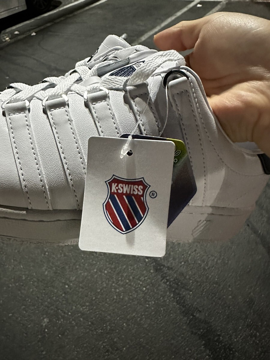 Man K-Swiss Classic VN Leather Sneaker 07321-105-m Low White/Navy